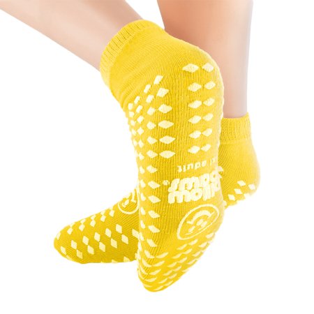 Principle Business Enterprises Slipper Socks Pillow Paws® Bariatric 3X-Large Yellow Ankle High - Pair - 3907-001-PR