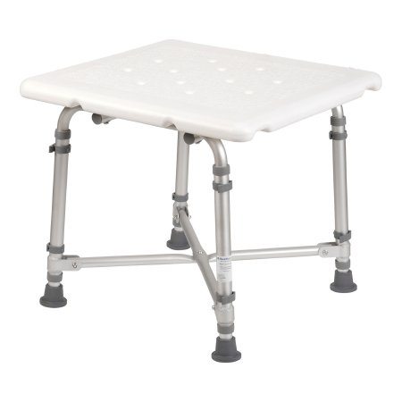 Mabis Healthcare Shower Chair HealthSmart™ Without Arms Aluminum Frame Without Backrest 500 lbs. Weight Capacity - Each - 524-1814-1999-EA