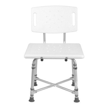 Mabis Healthcare Shower Chair HealthSmart™ Without Arms Aluminum Frame With Backrest 500 lbs. Weight Capacity - Each - 524-1816-1999-EA