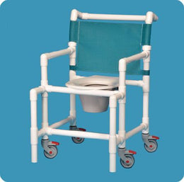 IPU Shower Chair ipu® Fixed Arms PVC Frame Mesh Backrest 300 lbs. Weight Capacity - Each - SCC9250 OS-EA