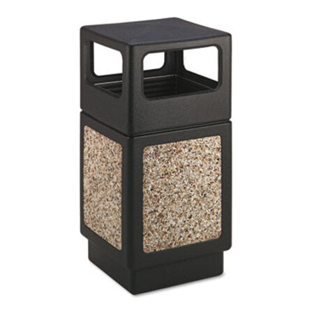Safco® Canmeleon Aggregate Panel Receptacles, Side-Open, 38 gal, Polyethylene, Black - Each - SAF-9472NC-EA