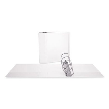 Universal® Slant D-Ring View Binder, 3 Rings, 4" Capacity, 11 x 8.5, White - Each - UNV-20994-EA