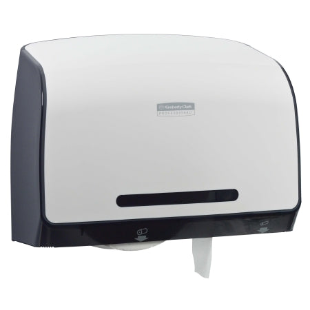 Kimberly Clark Toilet Tissue Dispenser K-C PROFESSIONAL MOD White Plastic Manual Pull Jumbo Roll Wall Mount - Each - 34832-EA