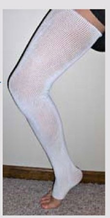 Compression Dynamics Compression Stocking EdemaWear® Thigh High Large White Open Toe - Each - B120L01-EA