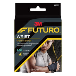 3M Wrist Support 3M™ Futuro™ Sport Wraparound Neoprene / Nylon / Polyester Left or Right Hand Black One Size Fits Most - Case of 12 - 09033ENR-CS