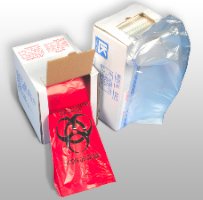 Elkay Plastics Infectious Waste Bag Elkay® Plastics 7 to 10 gal. Red Bag LLDPE 24 X 24 Inch - Roll of 200 - LBOR2424RE-RL