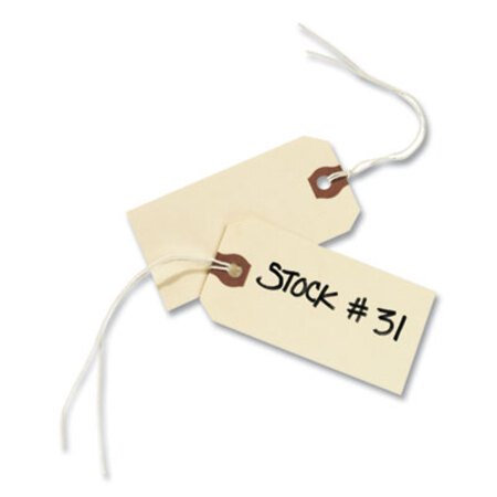 Avery® Strung Shipping Tags, 11.5 pt Stock, 3.75 x 1.88, Manila, 1,000/Box - Box of 1 - AVE-12503-BX