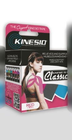Patterson Medical Supply Kinesiology Tape Kinesio® Tex Classic Red 2 Inch X 4 Yard Cotton NonSterile - Box of 6 - 081605286-BX