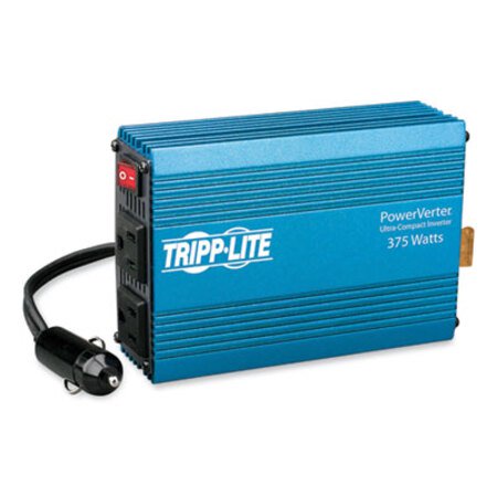 Tripp Lite PowerVerter Ultra-Compact Car Inverter, 375 W, 12 V Input/120 V Output, 2 AC Outlets - Each - TRP-PV375-EA