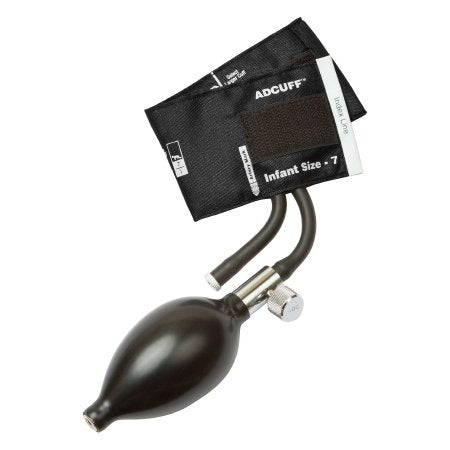 American Diagnostic Corp Reusable Blood Pressure Cuff and Bulb Adcuff™ 9 to 14 cm Arm Nylon Cuff Infant Cuff - Each - 865-7IBK-EA