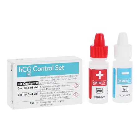 Quidel Reproductive Endocrinology Assay Control Set QuickVue® One-Step Pregnancy (hCG) Testing Positive Level / Negative Level 2 X 4.5 mL - Each - 00272-EA