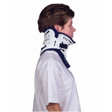 Patterson Medical Supply Rigid Cervical Collar Miami J® Preformed Adult Super Short One-Piece / Trachea Opening 1 Inch Height 10 to 20 Inch Neck Circumference - Each - 960453-EA
