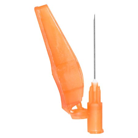 Sol-Millennium Medical Safety Hypodermic Needle Sol-Care® 1 Inch Length 25 Gauge Regular Wall Hinged Safety Needle - Case of 800 - SN2510-CS