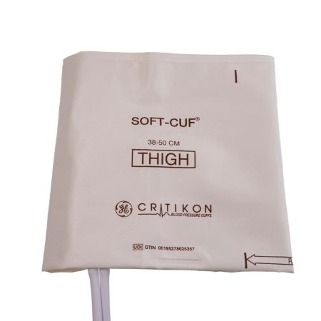 GE Healthcare Single Patient Use Blood Pressure Cuff Set Soft-Cuf® 38 to 50 cm Leg Nylon Cuff Thigh Cuff - Box of 20 - SFT-T1-2A-BX