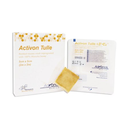 Mediusa Honey Impregnated Wound Dressing Activon® Tulle Square 2 X 2 Inch Sterile - Box of 5 - CR4135-BX