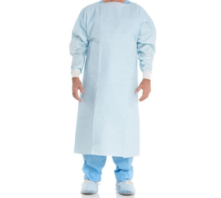 O&M Halyard Inc Chemotherapy Procedure Gown 2X-Large Blue NonSterile ASTM F739-12 Disposable - Bag of 10 - 37284-BG