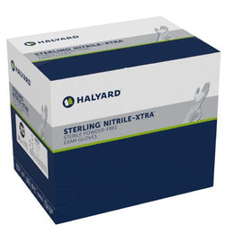 O&M Halyard Inc Exam Glove STERLING-XTRA® X-Small Sterile Pair Nitrile Extended Cuff Length Textured Fingertips Gray Not Rated - Case of 200 - 33022-CS