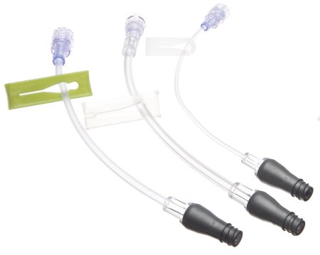 ICU Medical Primary IV Administration Set with Extension Set Bravo 24® Gravity 2 Ports 15 Drops / mL Drip Rate 128 Inch Tubing Solution - Case of 50 - SC9082-CS