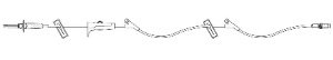 ICU Medical Primary IV Administration Set ICU Gravity 2 Ports 15 Drops / mL Drip Rate Without Filter 100 Inch Tubing Solution - Each - 1422428-EA