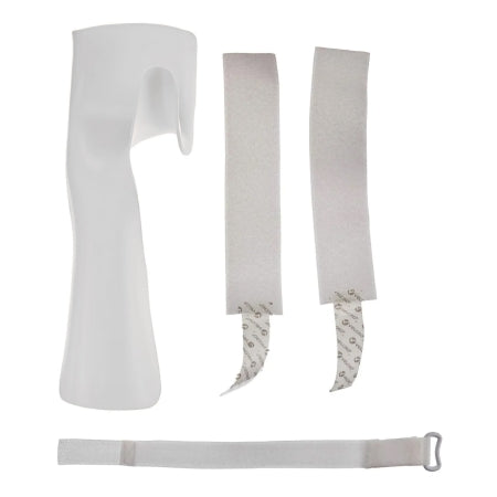 Patterson Medical Supply Functional-Position Hand Splint with Strap Kit Rolyan® Deluxe Preformed Thermoplastic Right Hand White Small - Each - 70831201-EA