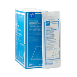 Medline Abdominal Pad 7-1/2 X 8 Inch 1 per Pack Sterile Rectangle - Case of 240 - NON21453-CS