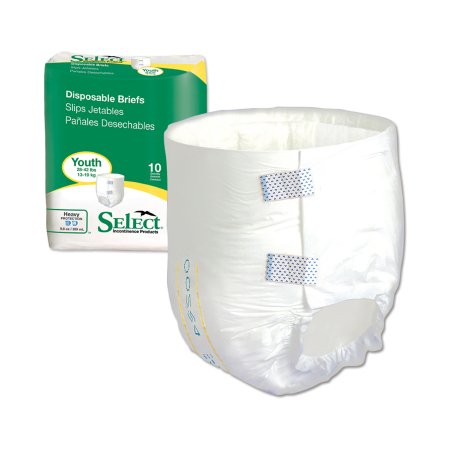 Principle Business Enterprises Unisex Youth Incontinence Brief Select® Disposable Heavy Absorbency - Each - 3665-EA