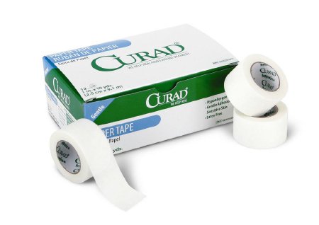 Medline Medical Tape Curad® White 1 Inch X 10 Yard Paper NonSterile - Case of 120 - NON270001-CS