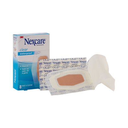 3M Adhesive Strip Nexcare™ Waterproof 2-3/8 X 3Â½ Inch Plastic Knee / Elbow Sheer Sterile - Case of 192 - 581-08-CS