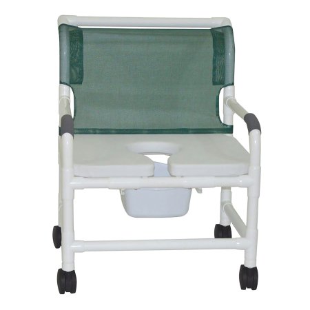 MJM International Commode / Shower Chair MJM International Deluxe PVC Frame 425 lbs. Weight Capacity - Each - 126-4TW-NB-EA