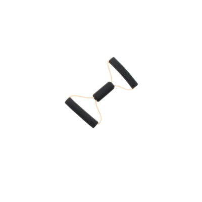 Fabrication Enterprises Exercise Resistance Tubing with Handles CanDo® BowTie™ Tan 14 Inch Length 2X-Light Resistance - Each - 10-5570-EA