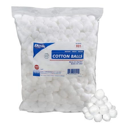 Dukal Cotton Ball DUKAL Medium Cotton NonSterile - Bag of 1 - 801-BG