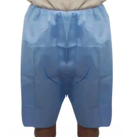 HPK Industries Exam Shorts 2X-Large Blue SMS Adult Disposable - Case of 50 - 7555 2XL-CS