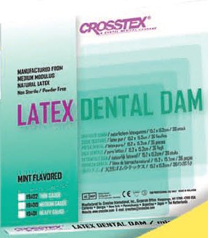 SPS Medical Supply EENT Drape Crosstex® Mint Dental Dam 5 W X 5 L Inch NonSterile - Box of 52 - 19200-BX