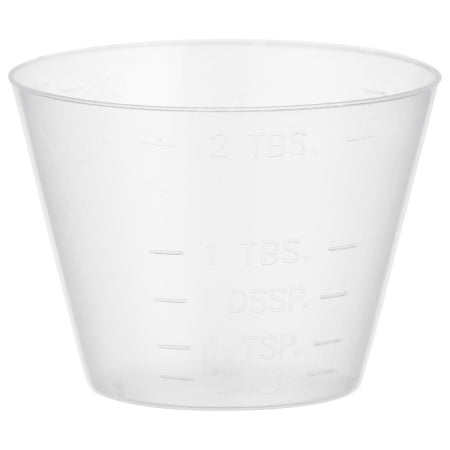 McKesson Graduated Medicine Cup McKesson 1 oz. Translucent Plastic Disposable - Box of 1 - 12146-BX
