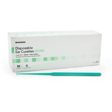 McKesson Ear Curette McKesson Handle with Grooves 4 mm Tip Round Tip - Case of 10 - 530-CS