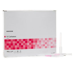 McKesson Peripheral IV Catheter McKesson 20 Gauge 1.25 Inch Without Safety - Case of 1000 - 6051-CS