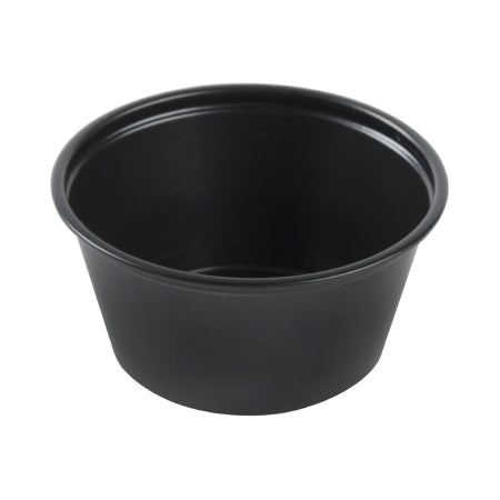 RJ Schinner Co Souffle Cup Solo® 2 oz. Black Plastic Disposable - Case of 10 - P200BLK-CS