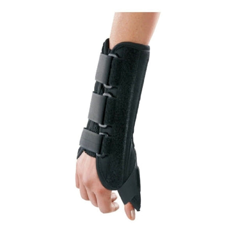 Breg Wrist Brace with Thumb Spica Apollo Universal Aluminum / Foam Right Hand Black One Size Fits Most - Each - 10059-EA
