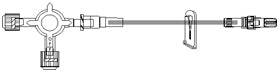 ICU Medical IV Extension Set Small Bore 7 Inch Tubing Without Filter - Case of 50 - B4126-CS