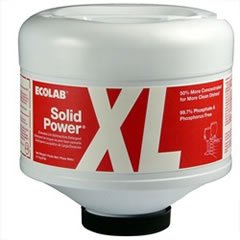 EcoLab Dish Detergent Solid Power® XL with GlassGuard™ 9 lbs. Bottle Capsule Unscented - Case of 4 - 6100185-CS