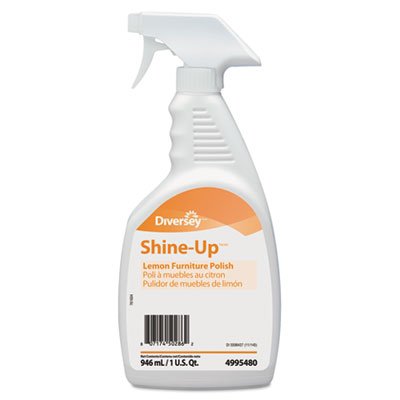Lagasse Diversey™ Shine-Up™ Furniture Polish Pump Spray Liquid 1 Quart Bottle Lemon Scent NonSterile - Each - DVO4995480-EA