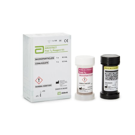 Abbott Reagent Kit Architect™ Thyroid / Metabolic Assay Free Triiodothyronine (T3) For Architect c4100 Analyzer 100 Tests - Each - 07K6327-EA