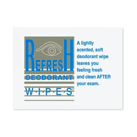 Precision Dynamics Mammography Wipe Refresh Deodorant Wipes™ Individual Packet Water / Alcohol / Potassium Sorbate Scented 50 Count - Box of 1 - STJ-9112-BX