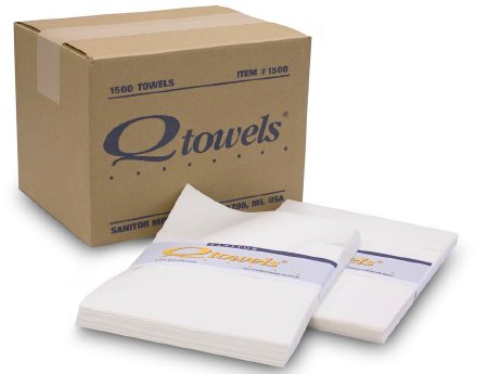 Sanitor Manufacturing Paper Towel Q-Towels® Flat 9 X 12 Inch - Case of 1 - 1500-CS