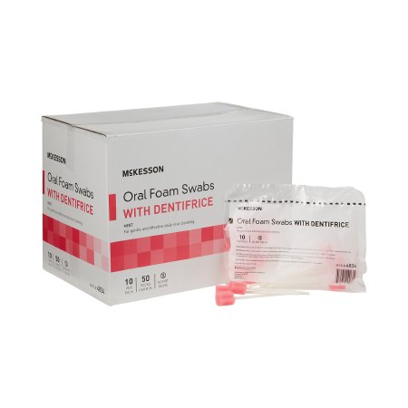 McKesson Oral Swabstick McKesson Foam Tip Dentifrice - Pack of 1 - 4834-PK