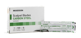 McKesson Surgical Blade McKesson Brand Carbon Steel No. 11 Sterile Disposable Individually Wrapped - Box of 1 - 1633-BX