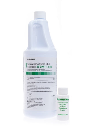 McKesson Glutaraldehyde High-Level Disinfectant REGIMEN® Activation Required Liquid 32 oz. Bottle Max 28 Day Reuse - Each - 343-EA