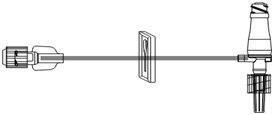 ICU Medical IV Extension Set Needle-Free Port Small Bore 5 Inch Tubing Without Filter - Case of 50 - SC9038-CS
