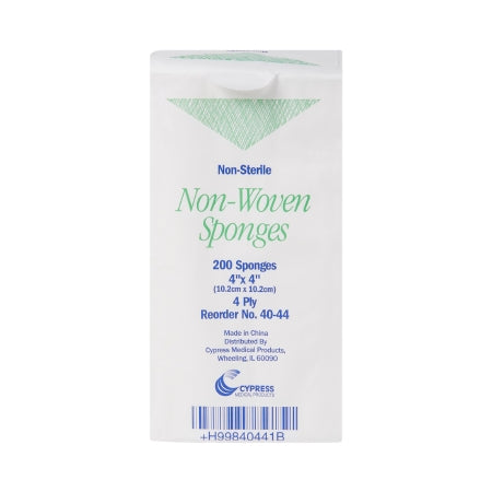 McKesson Medical Surgical Nonwoven Sponge McKesson 4 X 4 Inch 200 per Pack NonSterile 4-Ply Square - Case of 10 - 40-44-CS