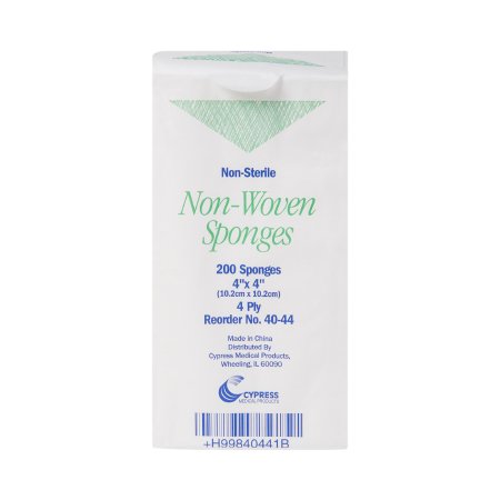 McKesson Medical Surgical Nonwoven Sponge McKesson 4 X 4 Inch 200 per Pack NonSterile 4-Ply Square - Box of 1 - 40-44-BX